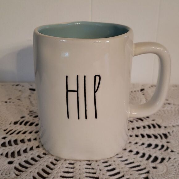 EUC 2 Sided Rae Dunn Coffee Mug - "HIP HOP" - Picture 1 of 4
